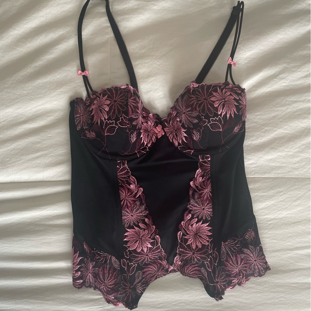 Pink and Black Corset